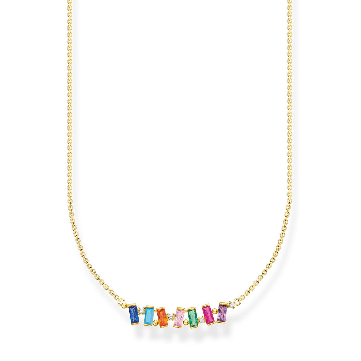 Thomas Sabo Necklace Colourful Stones Gold Necklace Thomas Sabo 