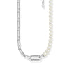 Thomas Sabo Necklace Links And Pearls Silver Necklace Thomas Sabo 