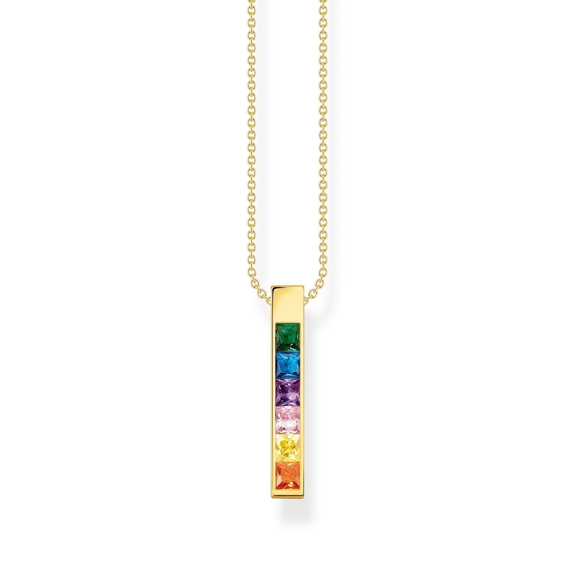 THOMAS SABO Necklace colourful stones gold Necklace Thomas Sabo 40-45cm 