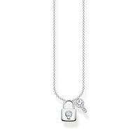Thomas Sabo Necklace Lock With Key Silver Necklace Thomas Sabo 