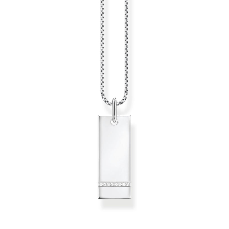 Thomas Sabo Necklace tag with white stones silver Necklace Thomas Sabo 