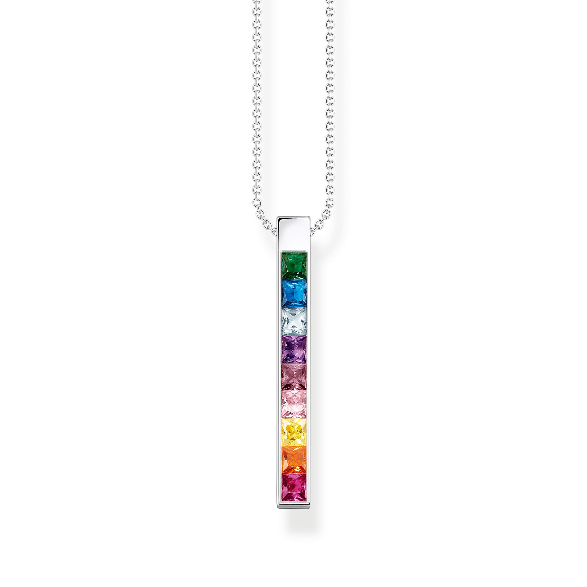 THOMAS SABO Necklace colourful stones silver Necklaces Thomas Sabo 40-45cm 