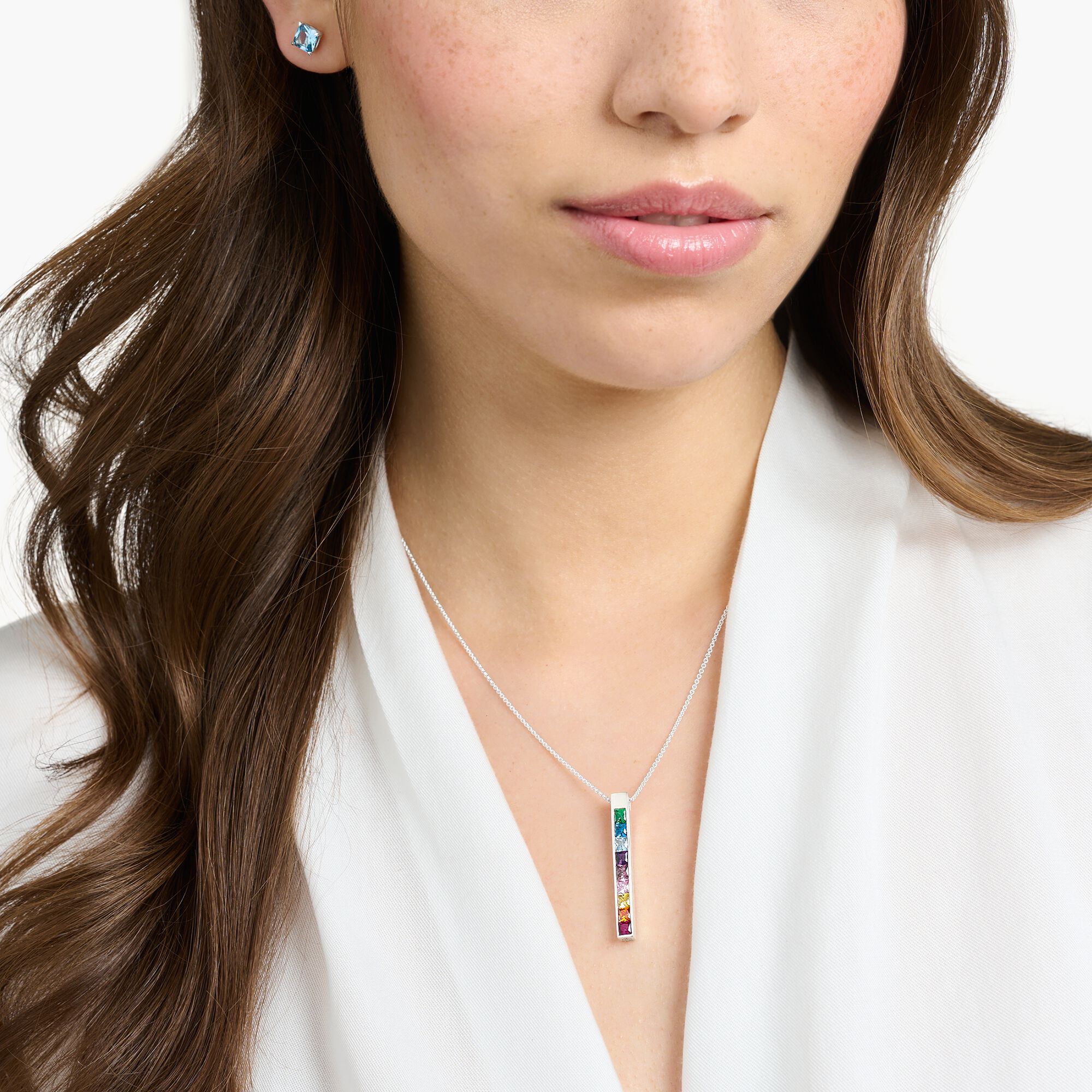 THOMAS SABO Necklace colourful stones silver Necklaces Thomas Sabo 