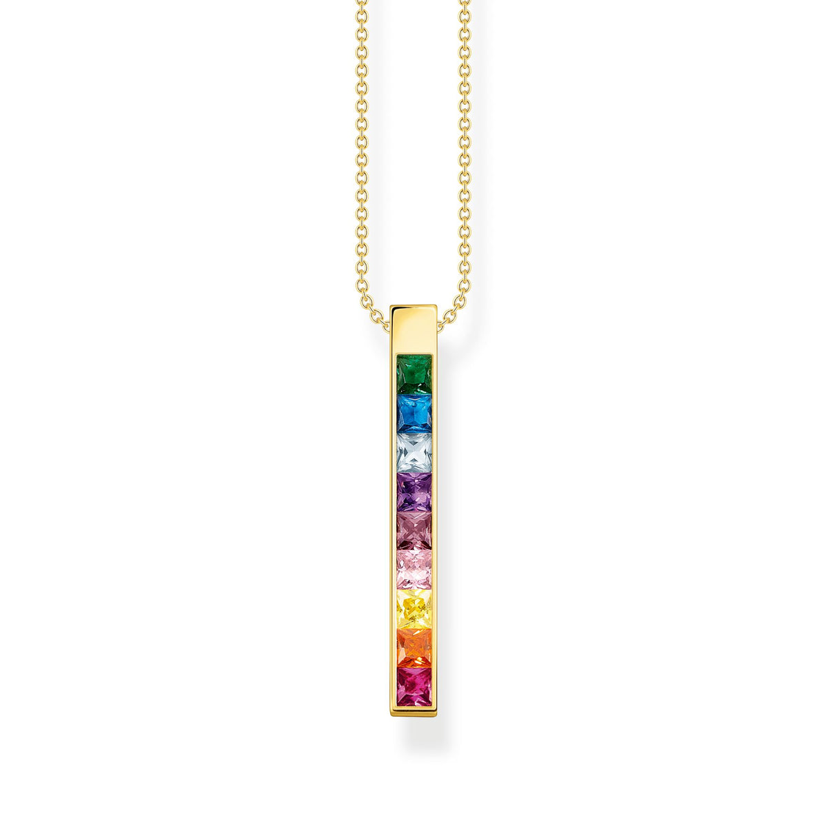 THOMAS SABO Necklace colourful stones gold Necklace Thomas Sabo 40-45cm 
