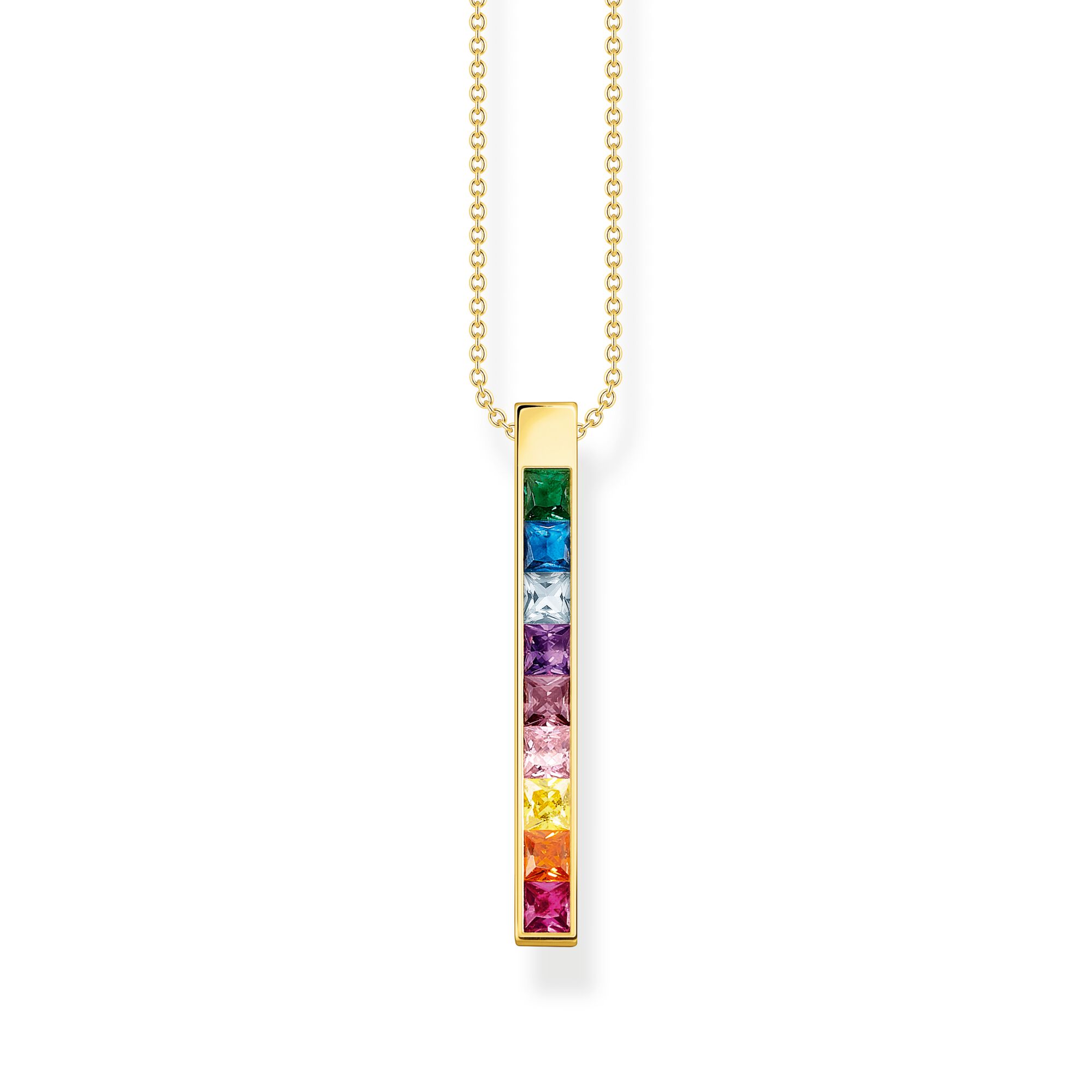 THOMAS SABO Necklace colourful stones gold Necklace Thomas Sabo 40-45cm 