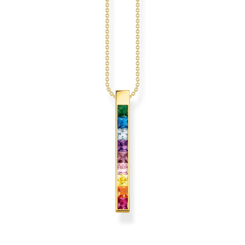THOMAS SABO Necklace colourful stones gold Necklace Thomas Sabo 40-45cm 