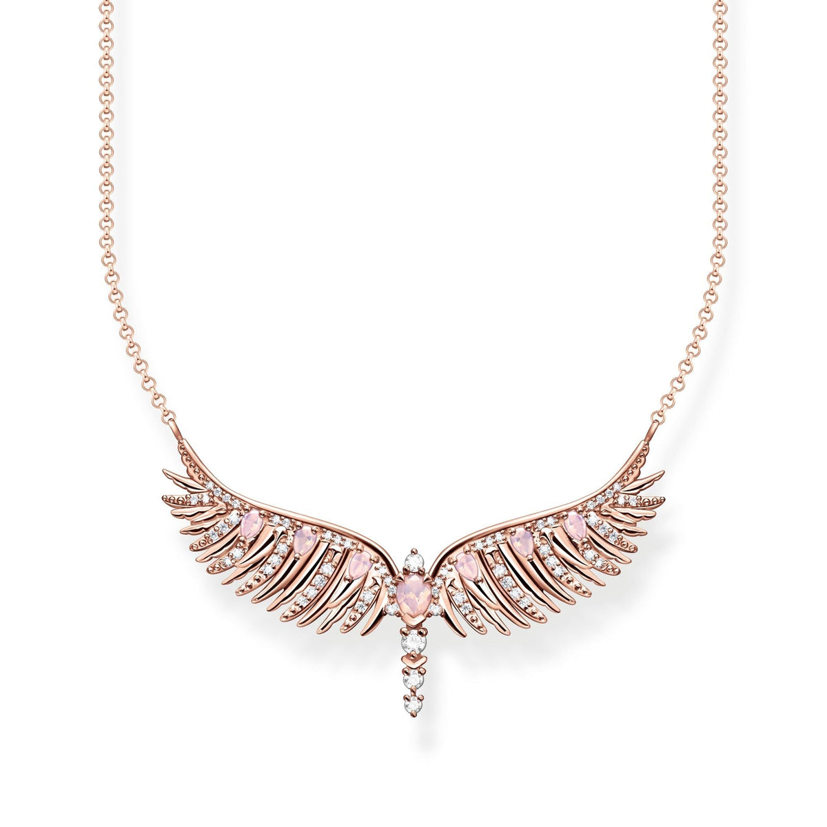 THOMAS SABO Necklace phoenix wing with pink stones rose gold Necklaces Thomas Sabo 