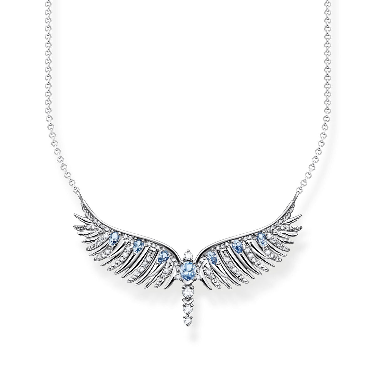 THOMAS SABO Necklace phoenix wing with blue stones silver Necklaces Thomas Sabo 