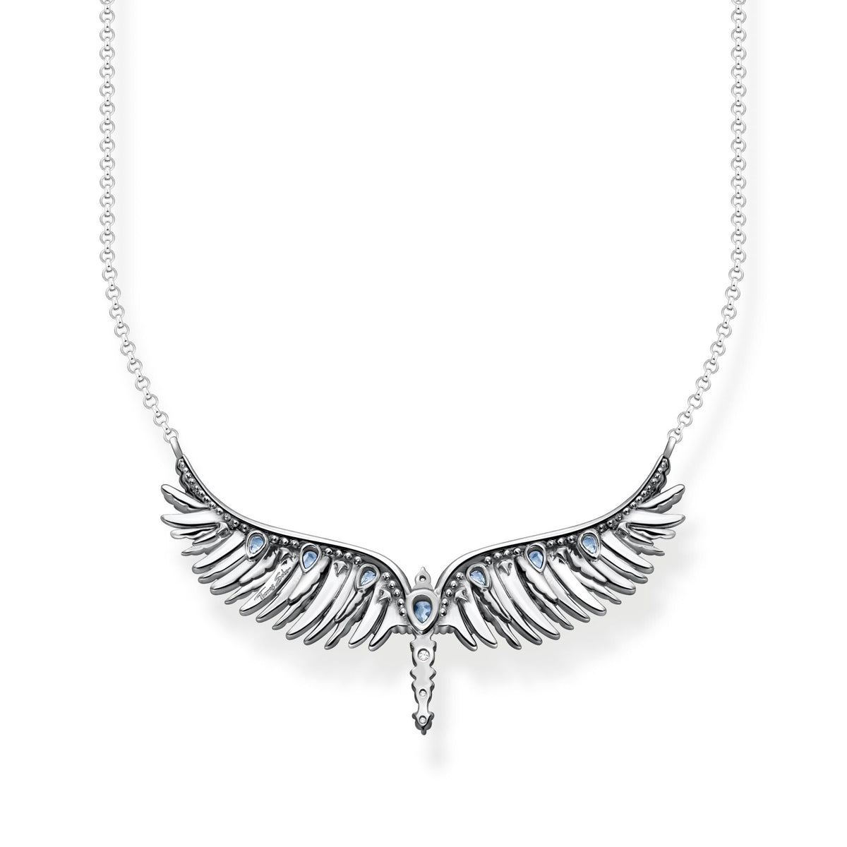 THOMAS SABO Necklace phoenix wing with blue stones silver Necklaces Thomas Sabo 