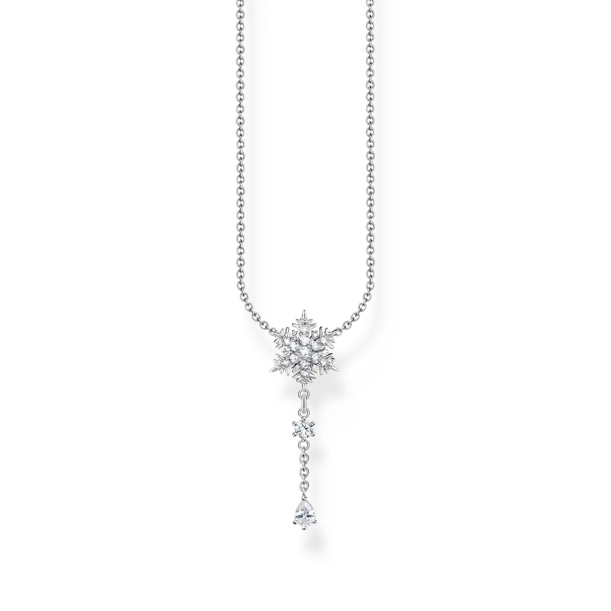 THOMAS SABO Necklace snowflake with white stones silver Necklaces Thomas Sabo 