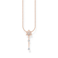 THOMAS SABO Necklace snowflake with white stones rose gold Necklaces Thomas Sabo 