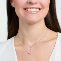 THOMAS SABO Necklace snowflake with white stones rose gold Necklaces Thomas Sabo 