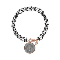 Bronzallure Lira with Bee Bracelet Black Spinel Bracelets Bronzallure 