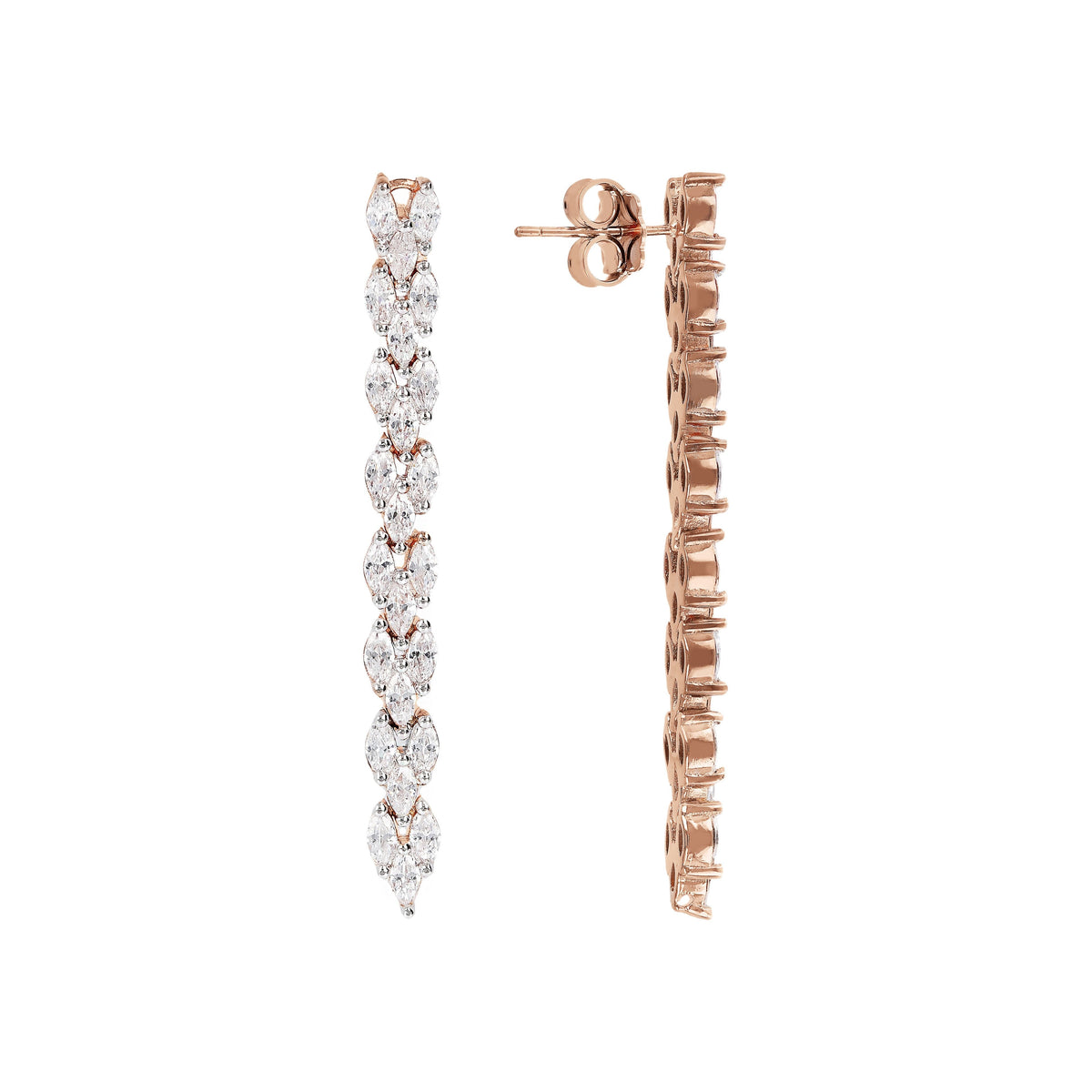 Bronzallure Cubic Zirconia Long Pendant Earrings Earrings Bronzallure 