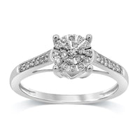 Martina Ring with 0.15ct of Diamonds in 9ct White Gold Rings Bevilles 