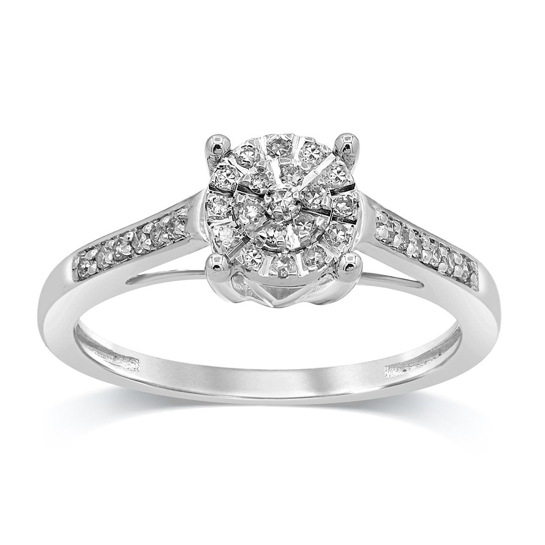 Martina Ring with 0.15ct of Diamonds in 9ct White Gold Rings Bevilles 