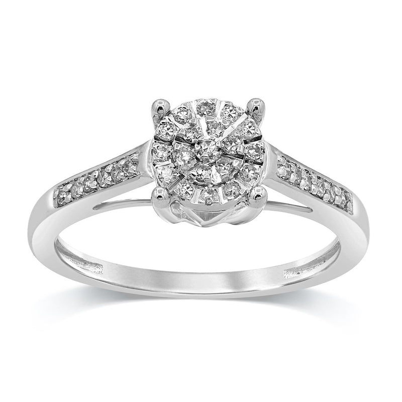 Martina Ring with 0.15ct of Diamonds in 9ct White Gold Rings Bevilles 
