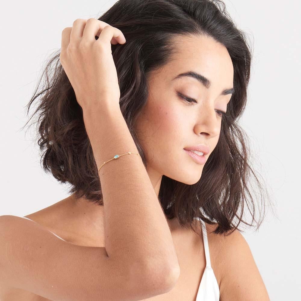 Ania Haie Turquoise Discs Bracelet - Gold Bracelets Ania Haie 