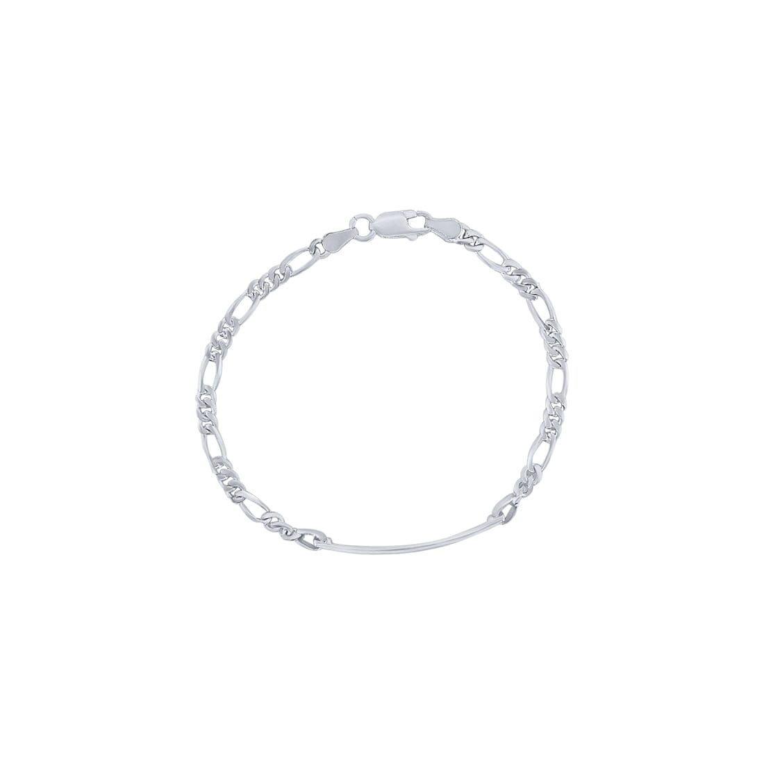 19cm Figaro ID Bracelet in Sterling Silver Bracelets Bevilles 