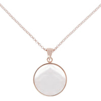 Bronzallure Mother of Pearl Disc Necklace Necklaces Bronzallure 