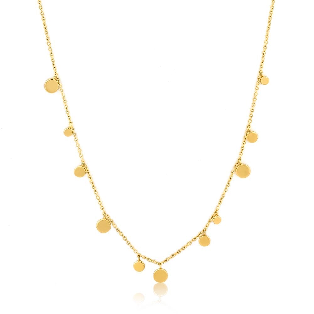 Ania Haie Geometry Mixed Discs Necklace - Gold Necklaces Ania Haie 