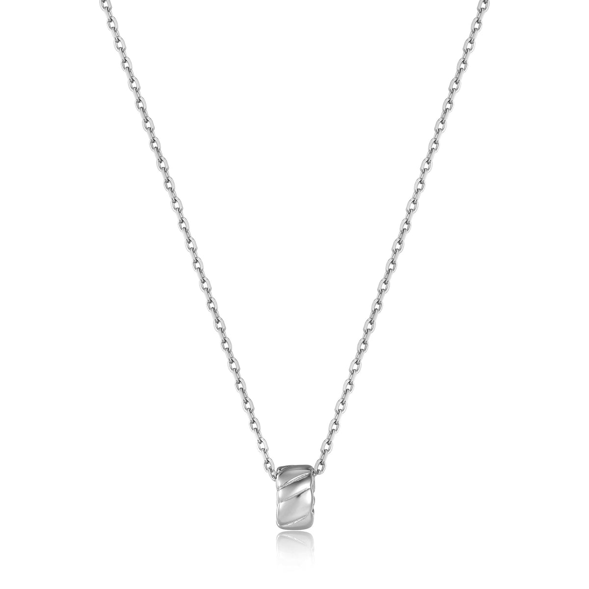 Ania Haie Silver Smooth Twist Pendant Necklace Necklaces Ania Haie 