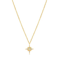 Ania Haie 14kt Gold Opal and White Sapphire Star Necklace Necklaces Ania Haie 