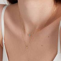 Ania Haie 14kt Gold Turquoise and White Sapphire Necklace Necklaces Ania Haie 