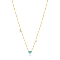 Ania Haie 14kt Gold Turquoise and White Sapphire Necklace Necklaces Ania Haie 