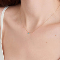 Ania Haie 14kt Gold Turquoise and White Sapphire Necklace Necklaces Ania Haie 