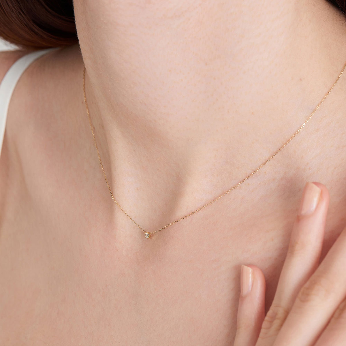 Ania Haie 14kt Gold Single Natural Diamond Necklace Necklaces Ania Haie 