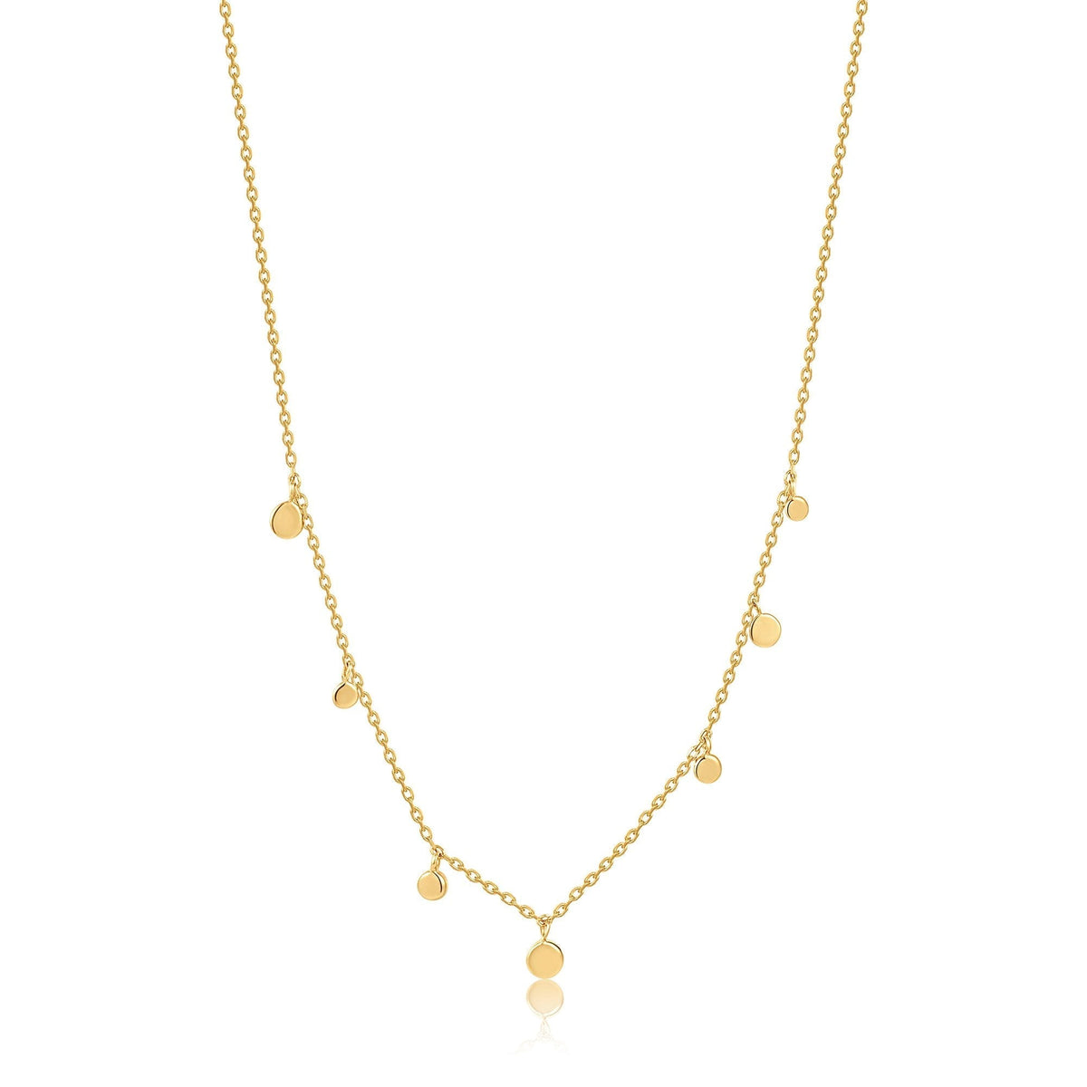 Ania Haie 14kt Gold Mixed Disc Necklace Necklaces Ania Haie 