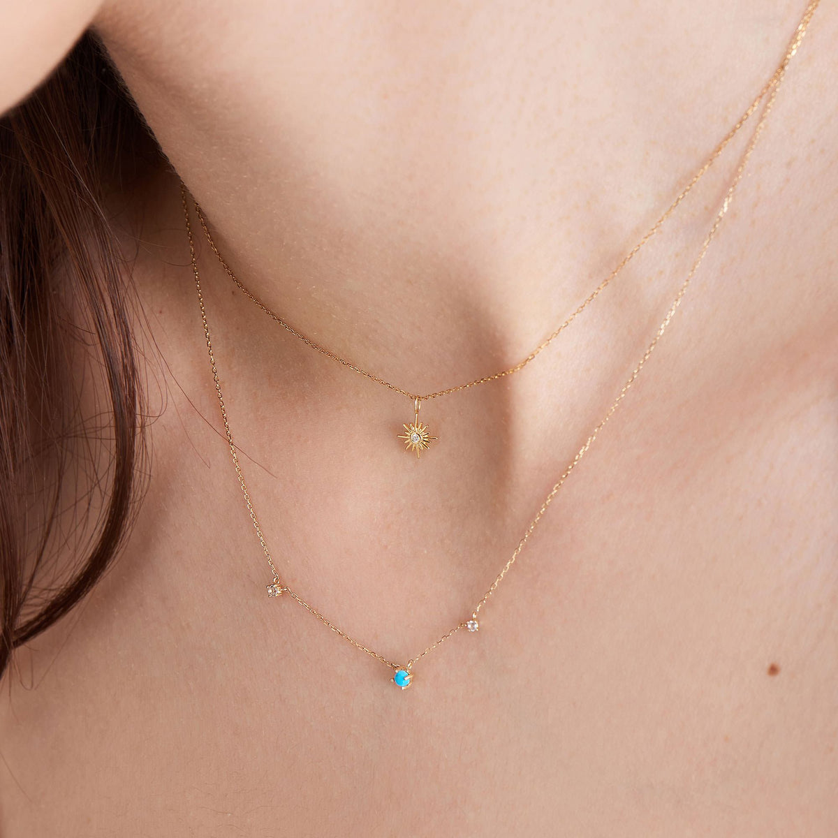 Ania Haie 14kt Gold Sunburst Natural Diamond Necklace Necklaces Ania Haie 