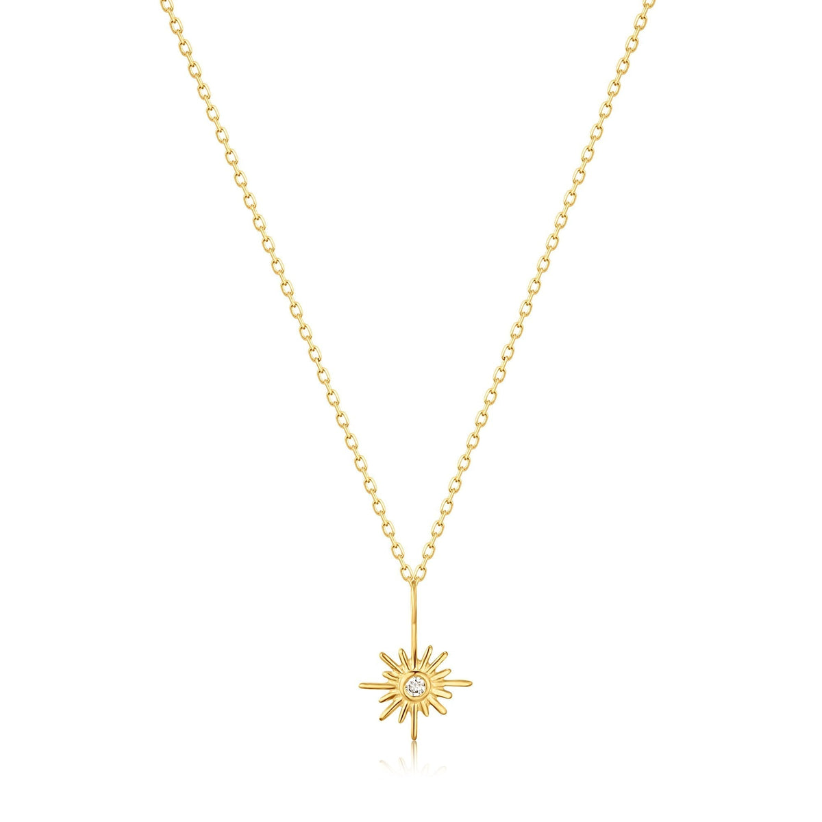 Ania Haie 14kt Gold Sunburst Natural Diamond Necklace Necklaces Ania Haie 