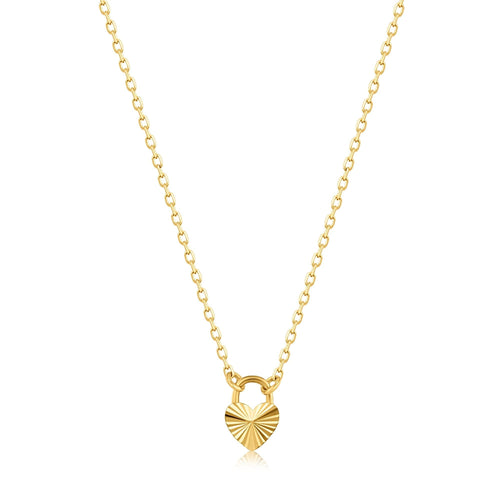 Ania Haie 14kt Gold Heart Padlock Necklace Necklaces Ania Haie 