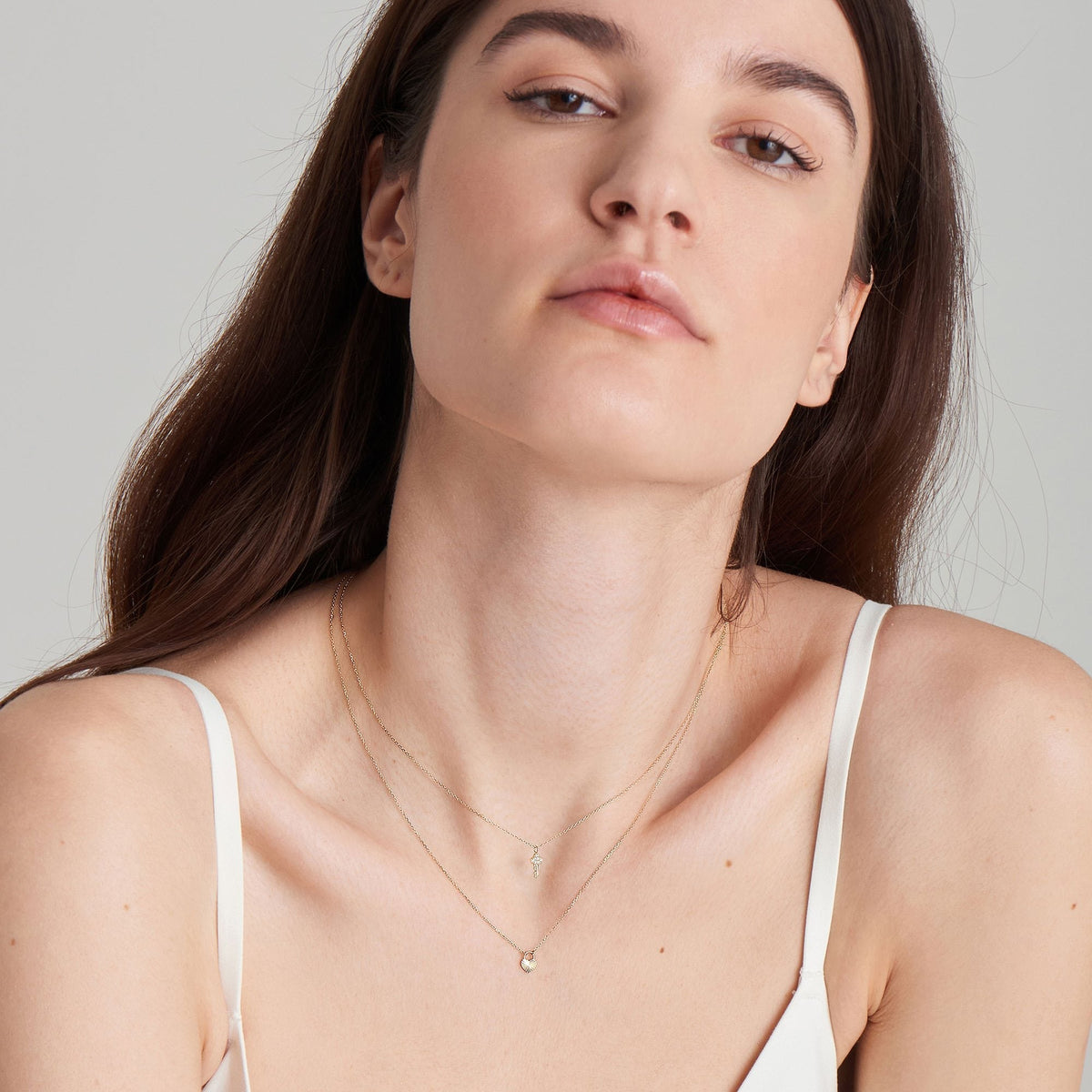 Ania Haie 14kt Gold Natural Diamond Key Necklace Necklaces Ania Haie 