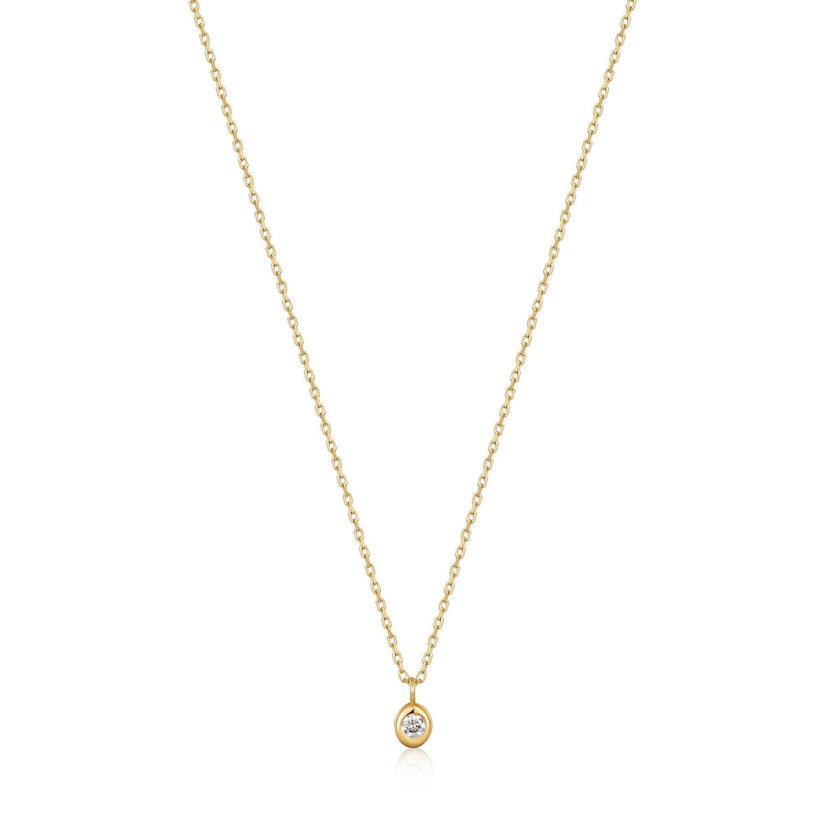 Ania Haie 14kt Gold Magma Single Diamond Necklace Necklaces Ania Haie 
