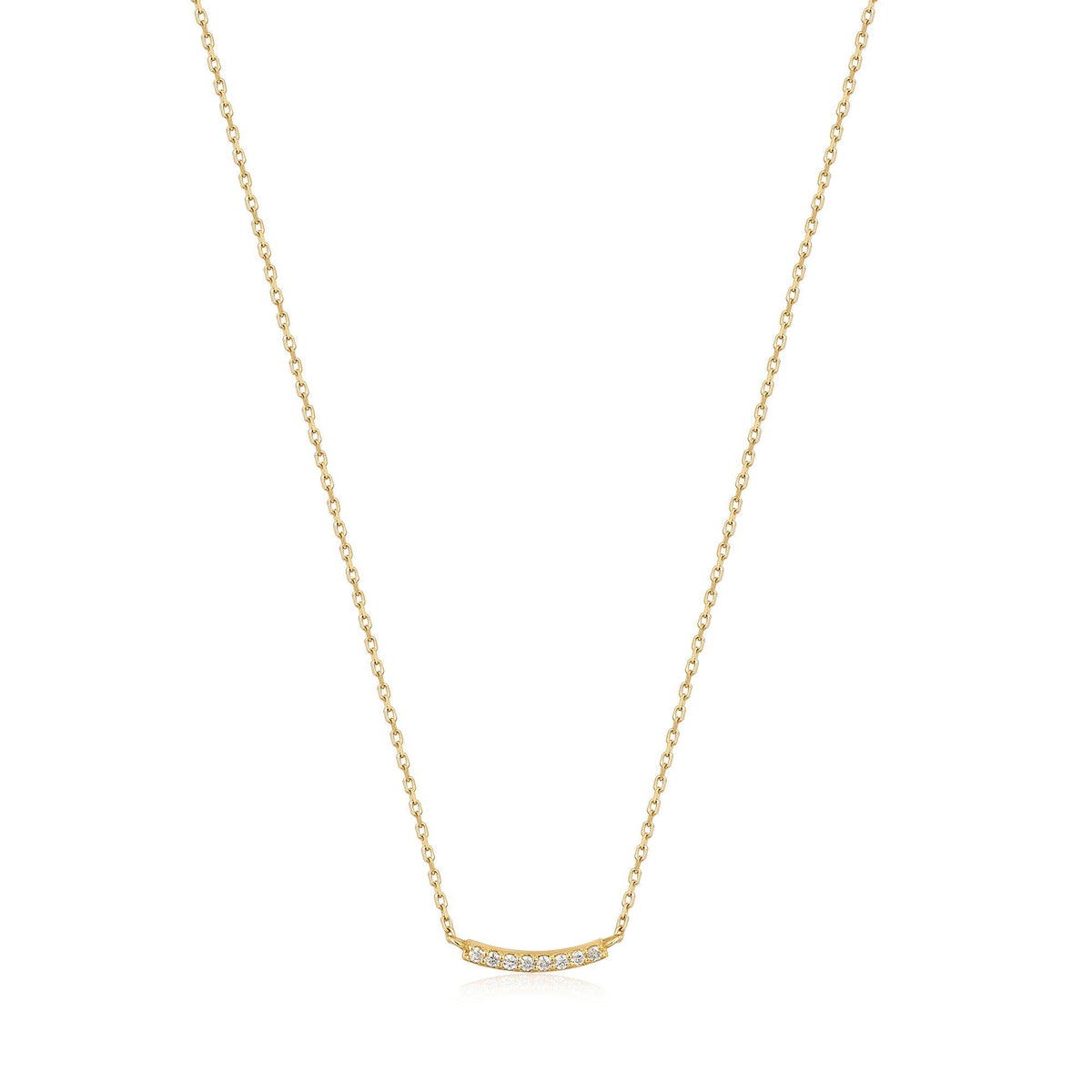 Ania Haie 14kt Gold Magma Curve Diamond Necklace Necklaces Ania Haie 