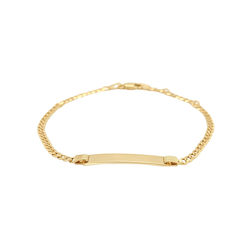9ct Yellow Gold ID Bracelet Bracelets Bevilles 