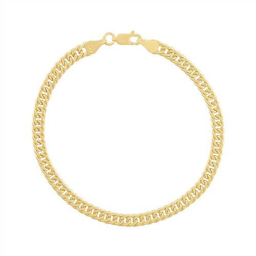 9ct Yellow Gold Silver Infused Curb Bracelet Bracelets Bevilles 