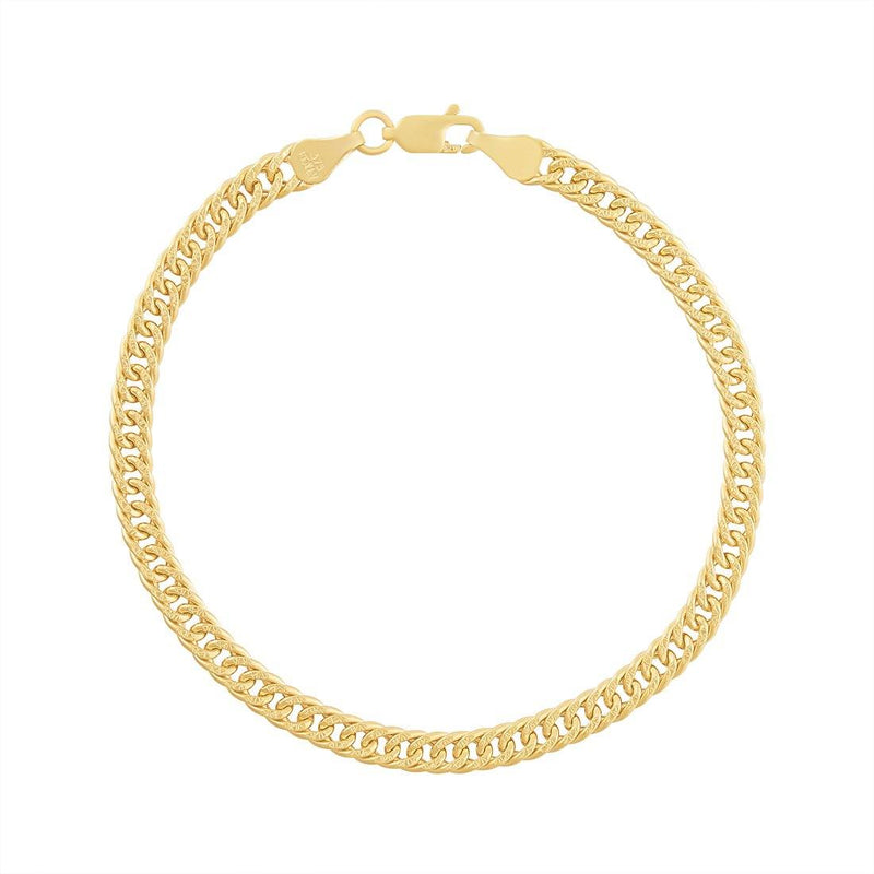 9ct Yellow Gold Silver Infused Curb Bracelet Bracelets Bevilles 