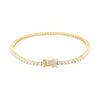 9ct Yellow Gold Tennis Bracelet with Cubic Zirconia Bracelets Bevilles 