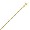 9ct Yellow Gold 40cm Diamond Cut Twist Necklace Necklaces Bevilles 