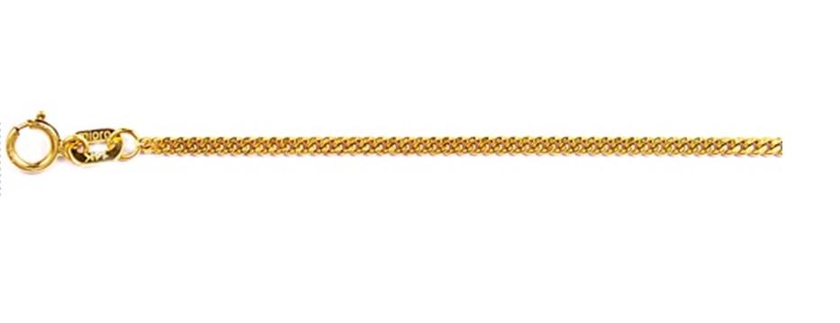 10ct Yellow Gold Tight Curb Chain Necklace 45cm Necklaces Bevilles 