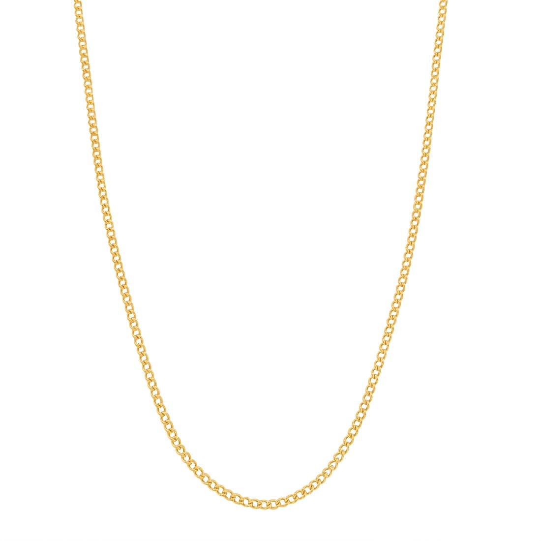 9ct Yellow Gold Fine Open Curb Chain Necklace 40cm Necklaces Bevilles 
