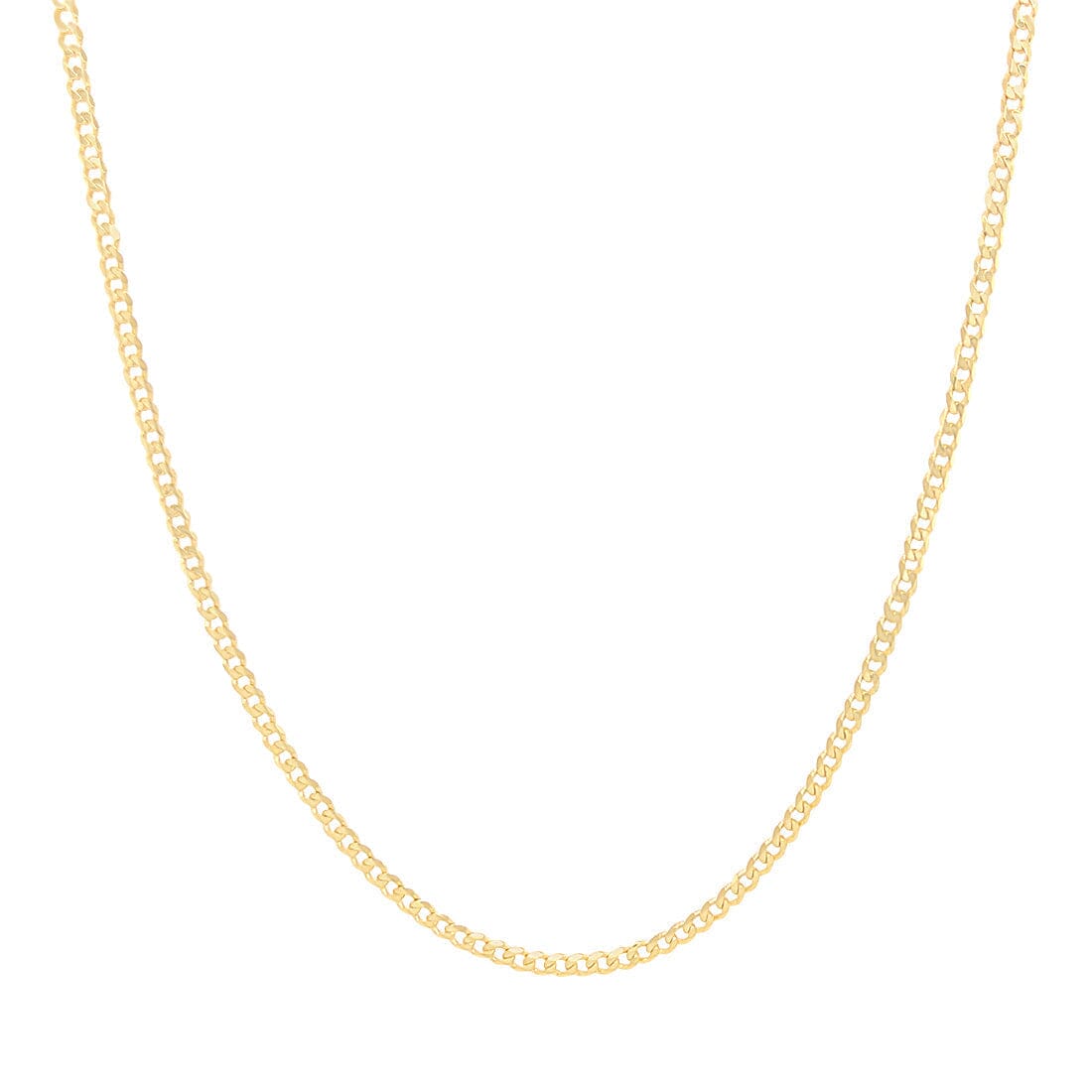 9ct Yellow Gold Rounded Curb Chain Necklace 50cm Necklaces Bevilles 