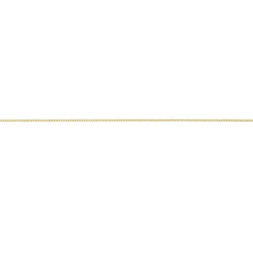 9ct Yellow Gold Diamond Cut Curb Chain Necklace 45cm Necklaces Bevilles 