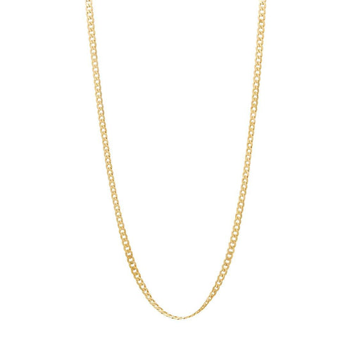 9ct Yellow Gold Diamond Cut Curb Chain Necklace 46cm Necklaces Bevilles 