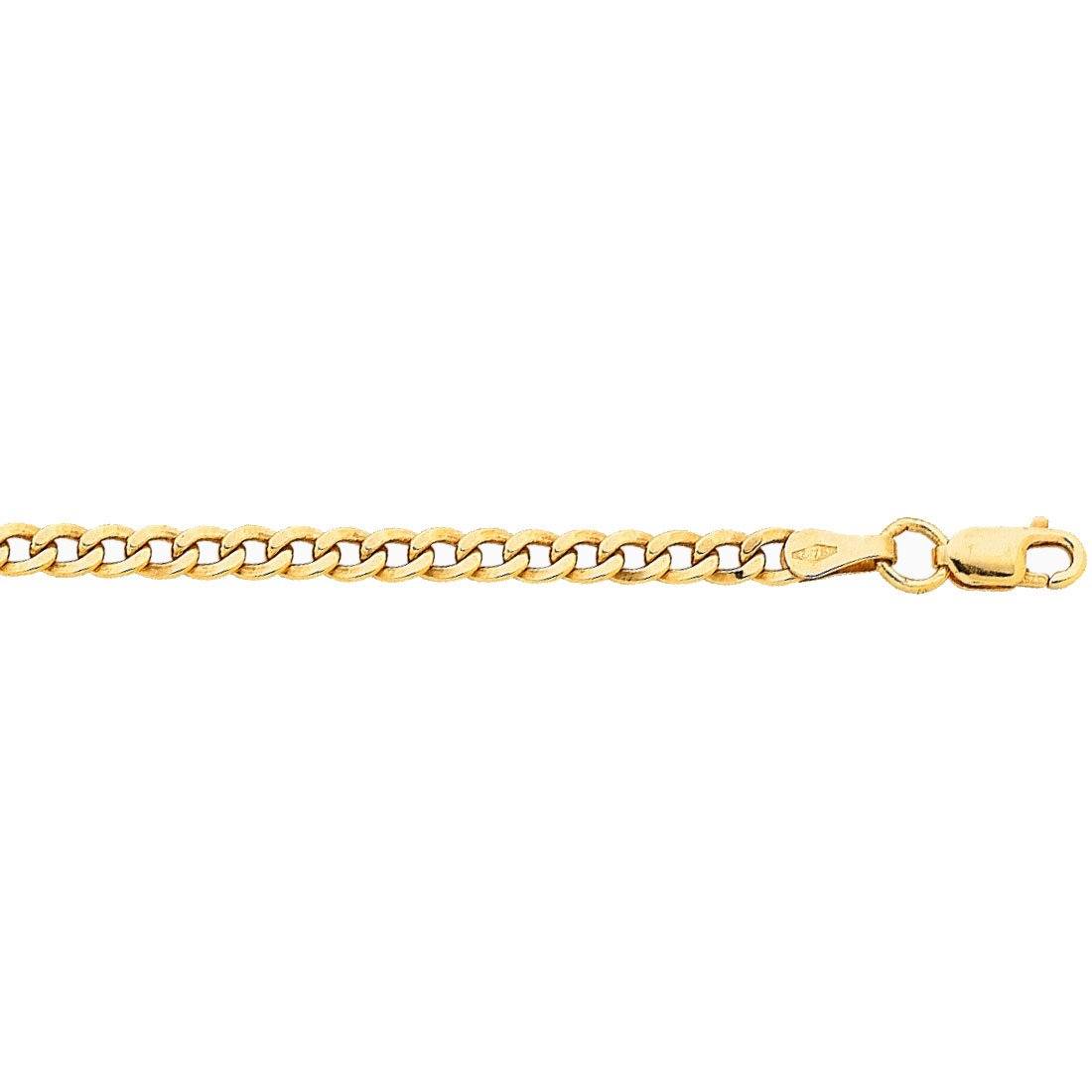 9ct Yellow Gold Curb Chain Necklace 45cm Necklaces Bevilles 