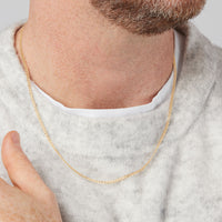 60 Gauge Curb 9ct Yellow Gold Necklace 55cm Necklaces Bevilles 
